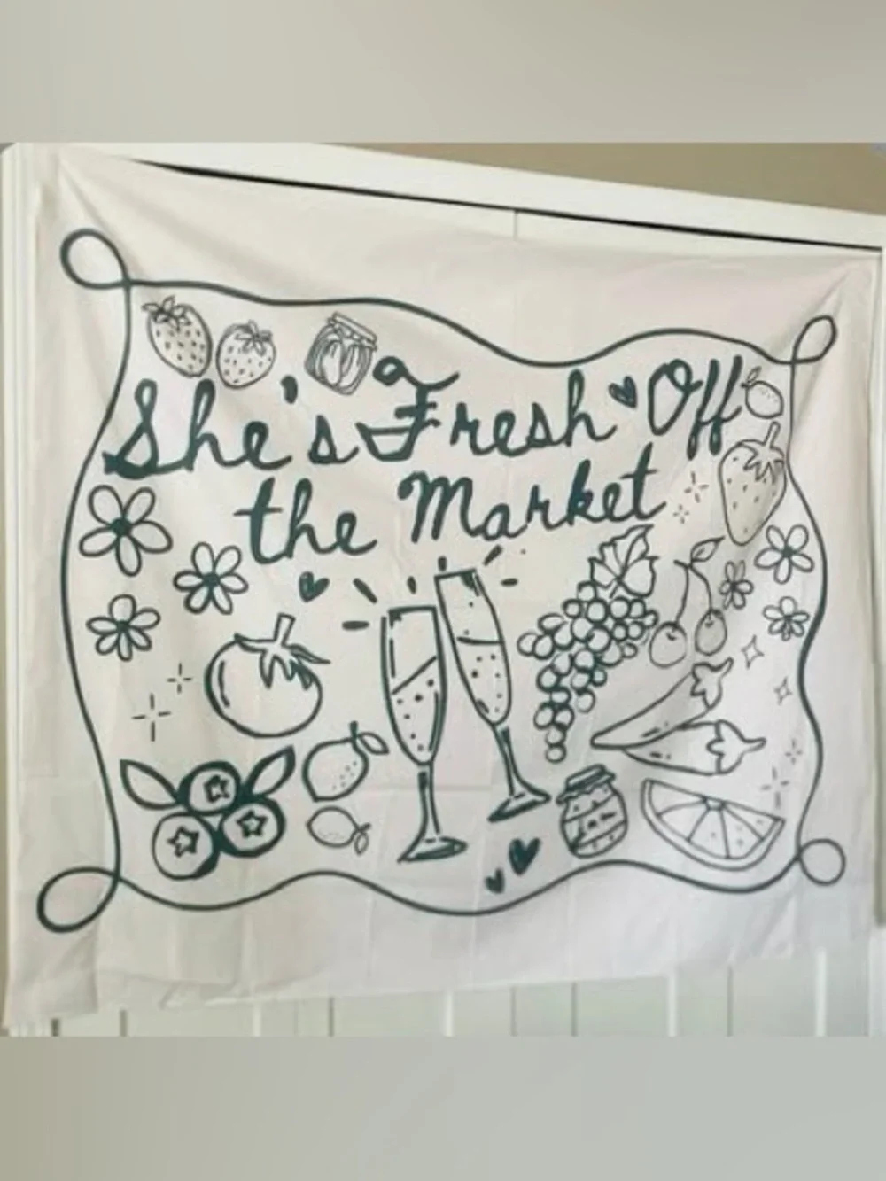 Fresh Off the Market Decorative Wall Tapestry